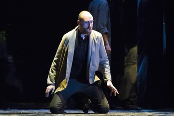 Jason is kneeling on the floor looking anguished.